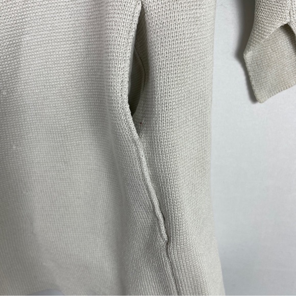 Eileen Fisher Open Cardigan Petite Large PL Silk Blend Ivory - Picture 9 of 10